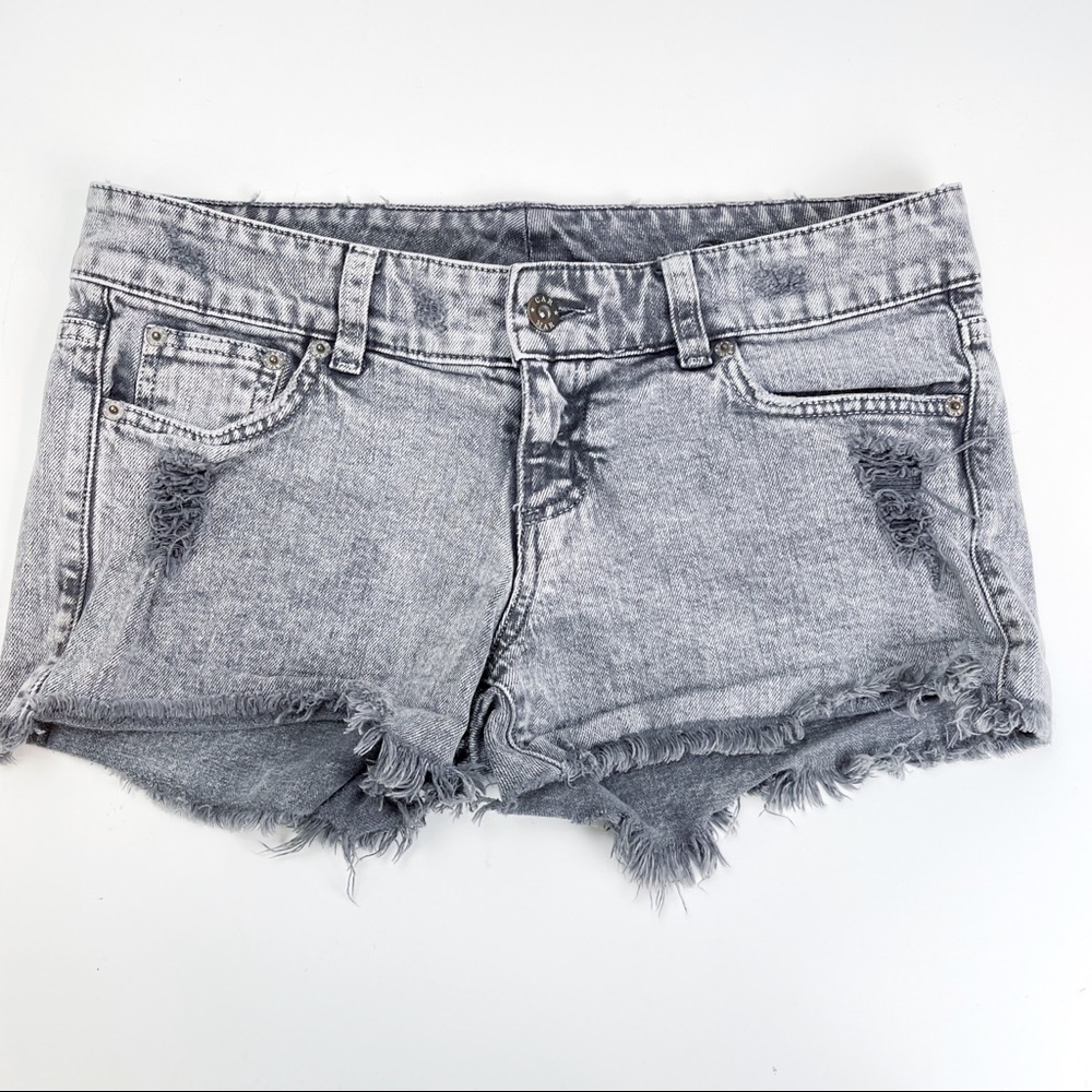 Carmar Gray Denim Cutoff Distressed Jean Shorts 28
